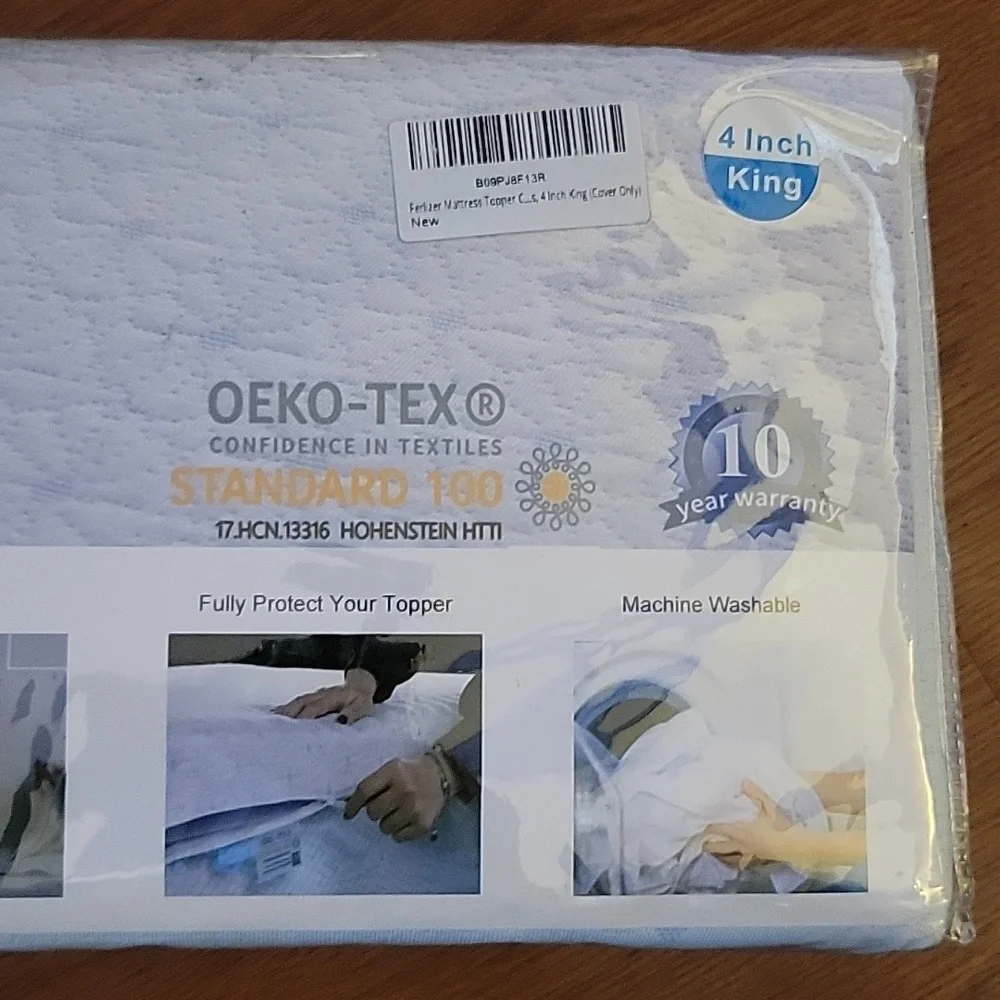 FERLIZER King Mattress Topper Cover 4
